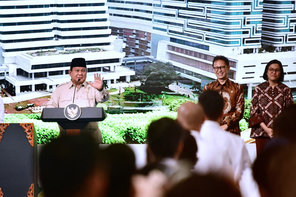 Presiden Prabowo Subianto resmikan Rumah Sakit Otak Nasional (Ashar/Foto: BiroSetpres/SinPo.id)