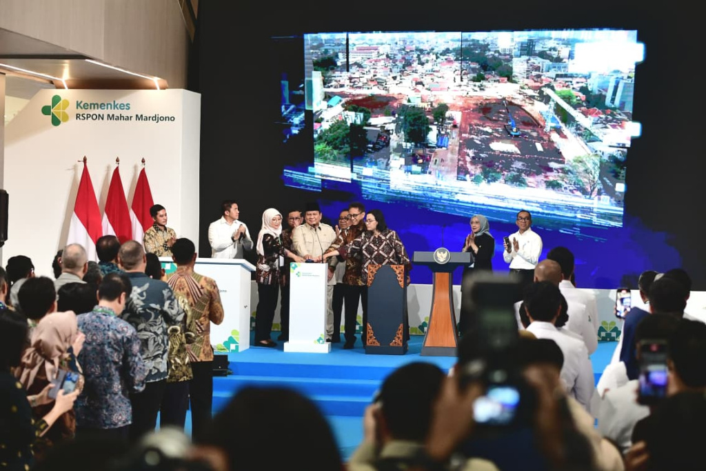 Presiden Prabowo Subianto resmikan Rumah Sakit Otak Nasional (Ashar/Foto: BiroSetpres/SinPo.id)