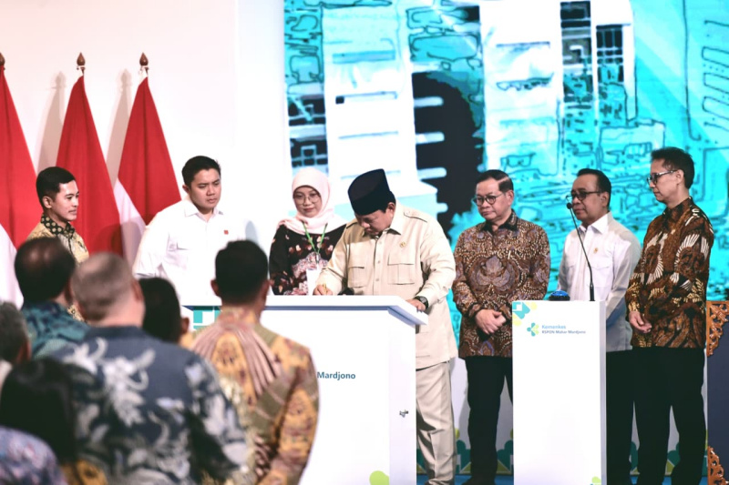 Presiden Prabowo Subianto resmikan Rumah Sakit Otak Nasional (Ashar/Foto: BiroSetpres/SinPo.id)