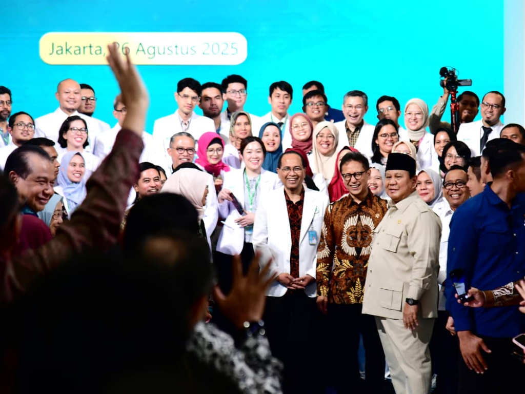 Presiden Prabowo Subianto resmikan Rumah Sakit Otak Nasional (Ashar/Foto: BiroSetpres/SinPo.id)