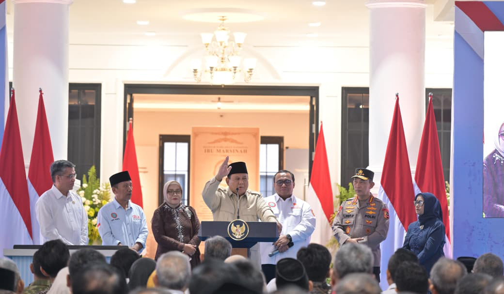 Prabowo resmikan museum ibu Marsinah. (Agus Priatna/BPMI Setpres/SinPo.id)