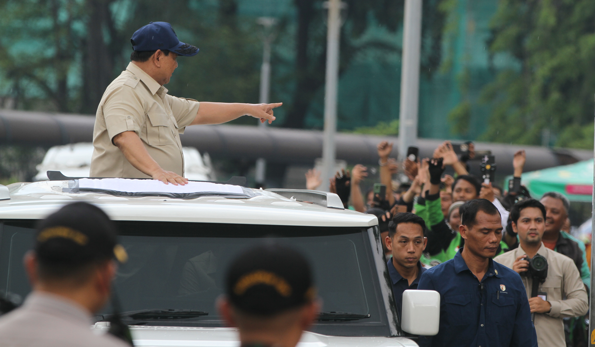 Prabowo resmikan Stasiun Tanah Abang. (Agus Priatna/SinPo.id)