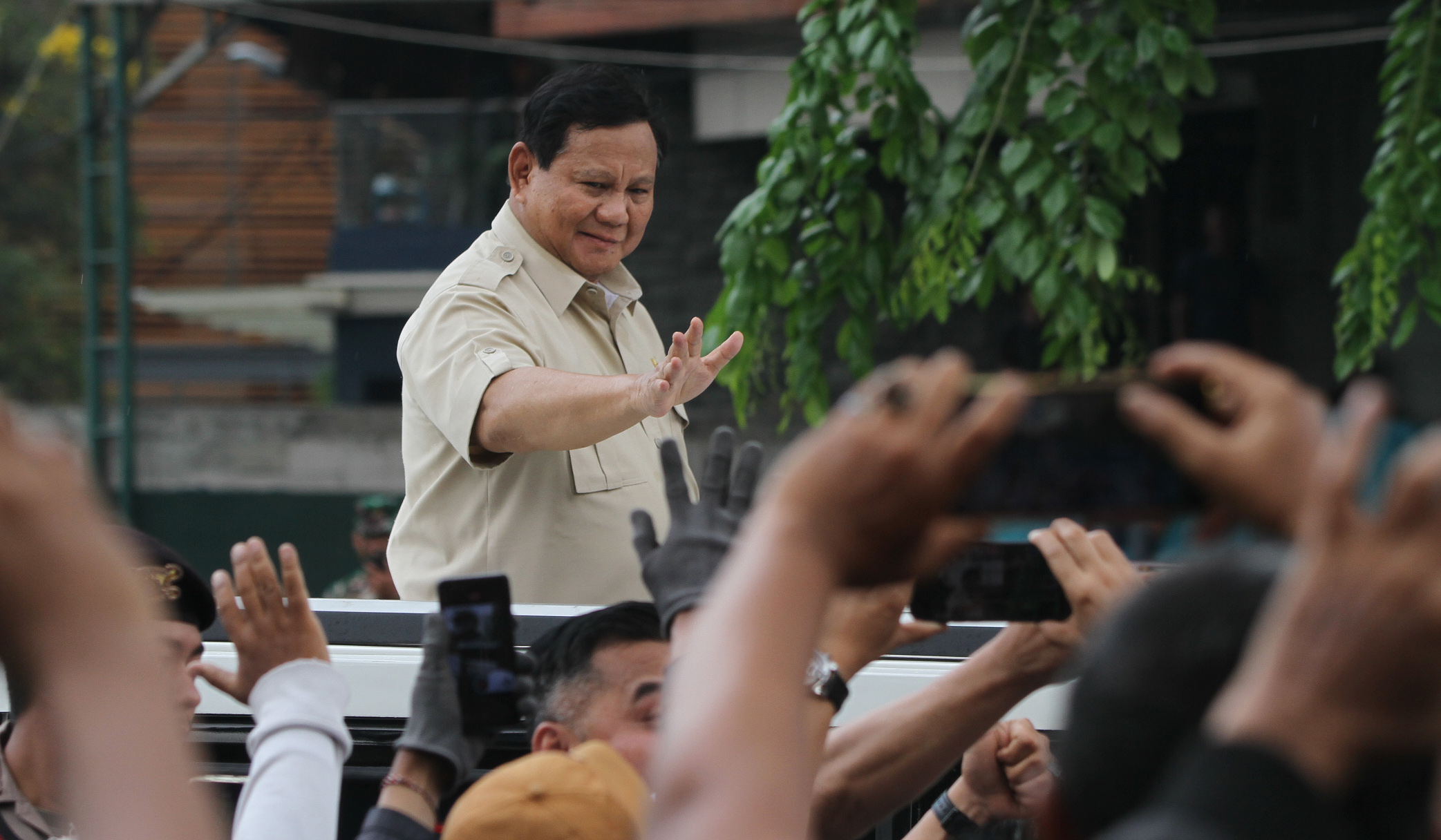 Prabowo resmikan Stasiun Tanah Abang. (Agus Priatna/SinPo.id)