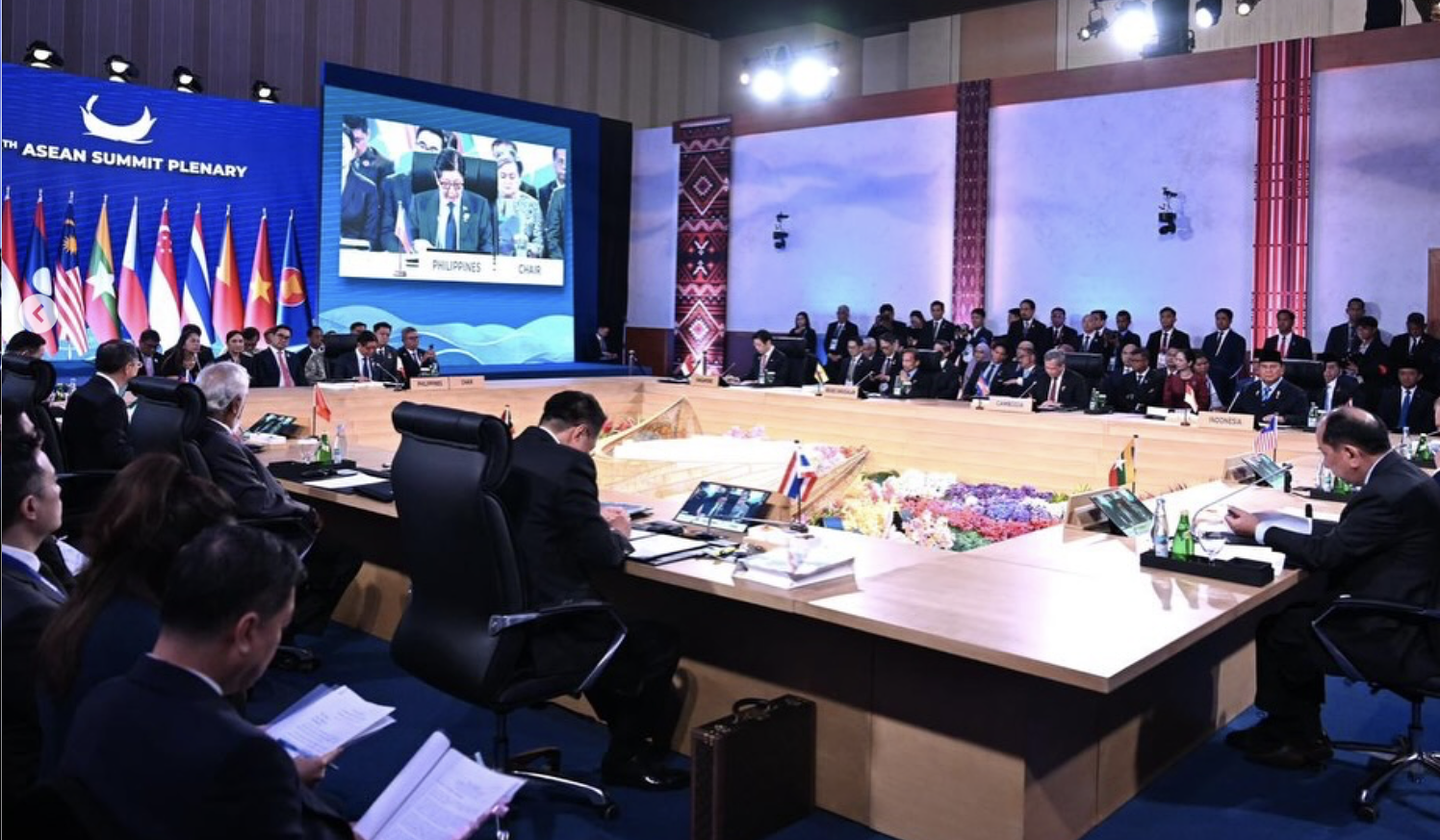 Presiden Prabowo saat hadiri pleno KTT ke-48 ASEAN. (Agus Priatna/BPMI Setpres/SinPo.id)