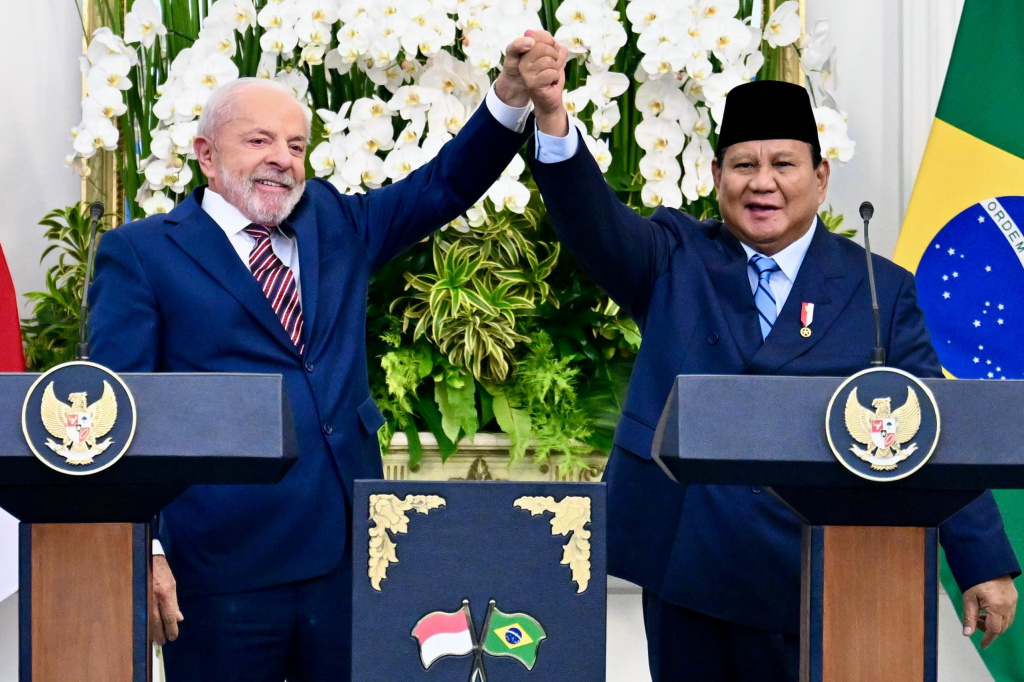 Presiden Prabowo menerima kunjungan kenegaraan Presiden Brazil Lula da Silva di Istana Merdeka (Ashar/Foto: BiroSetpres/SinPo.id)
