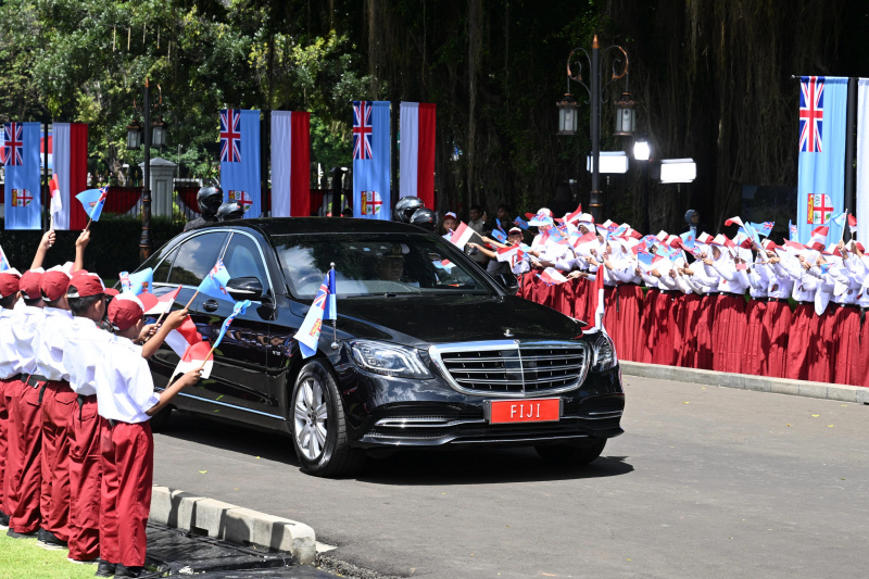 Presiden Prabowo Subianto menerima kunjungan PM Fiji Sitiveni Rabuka di Istana (Ashar/Foto:Cahyo Setpres/SinPo.id)