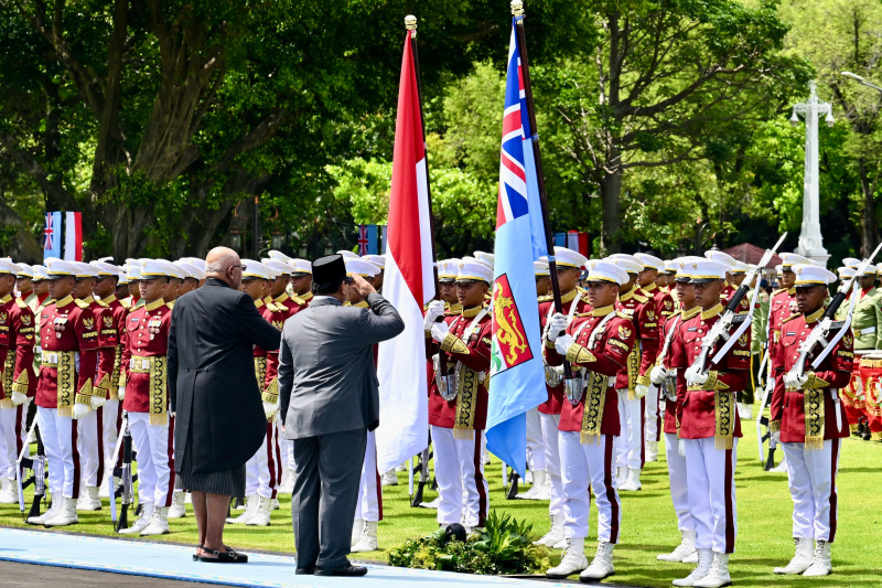 Presiden Prabowo Subianto menerima kunjungan PM Fiji Sitiveni Rabuka di Istana (Ashar/Foto:Cahyo Setpres/SinPo.id)
