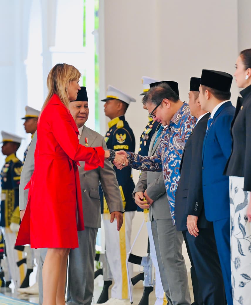 Presiden Prabowo Subianto menerima kunjungan kenegaraan Ratu Maxima dari Kerajaan Belanda di Istana Merdeka (Ashar/Foto: BiroSetpres/SinPo.id)