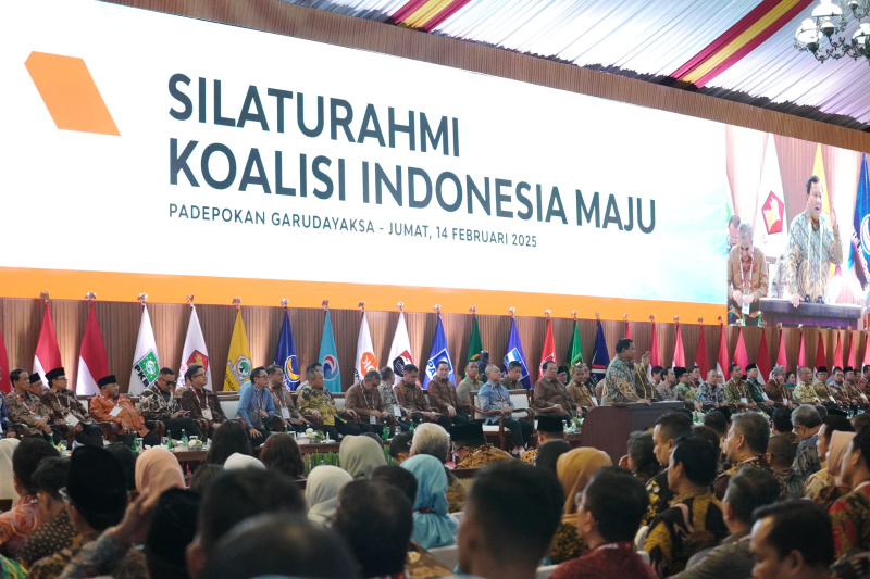 Presiden Prabowo mengundang para pemimpin KIM Plus untuk bersilaturahmi setelah Pilpres dan juga dalam peringati HUT Gerindra ke-17 (Ashar/SinPo.id)