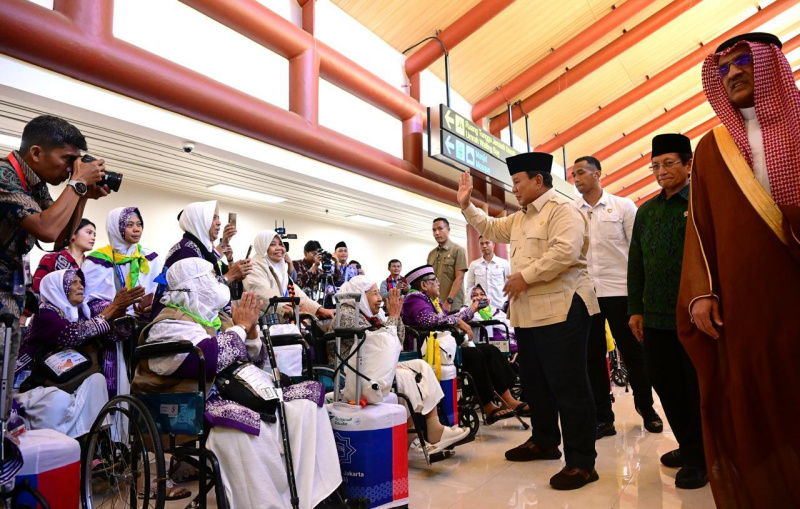 Presiden Prabowo Subianto meresmikan terminal khusus Haji dan Umrah 2F di Bandara Internasional Soekarno Hatta (Ashar/Foto:Muchlis Jr-Setpres/SinPo.id)