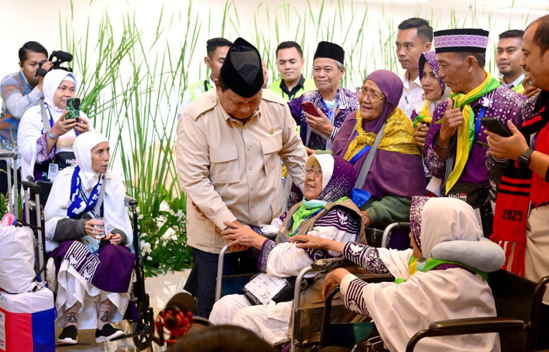 Presiden Prabowo Subianto meresmikan terminal khusus Haji dan Umrah 2F di Bandara Internasional Soekarno Hatta (Ashar/Foto:Muchlis Jr-Setpres/SinPo.id)