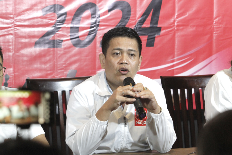 Projo menggelar jumpa pers terkait persiapan Rakernas VI (Ashar/SinPo.id)