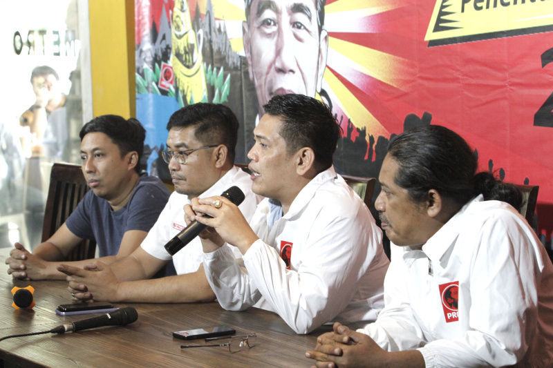 Projo menggelar jumpa pers terkait persiapan Rakernas VI (Ashar/SinPo.id)