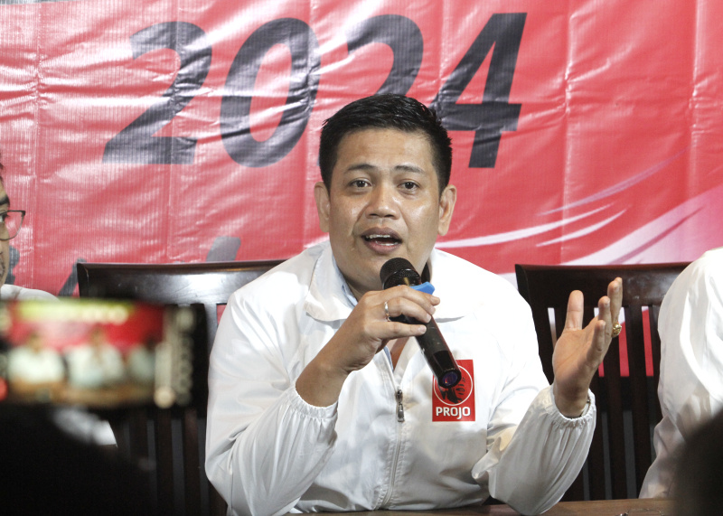 Projo menggelar jumpa pers terkait persiapan Rakernas VI (Ashar/SinPo.id)