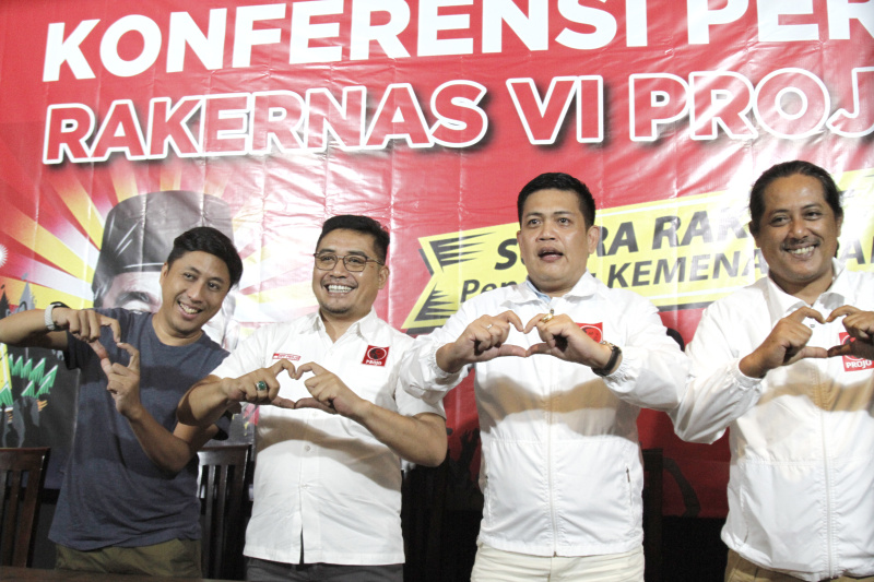 Projo menggelar jumpa pers terkait persiapan Rakernas VI (Ashar/SinPo.id)