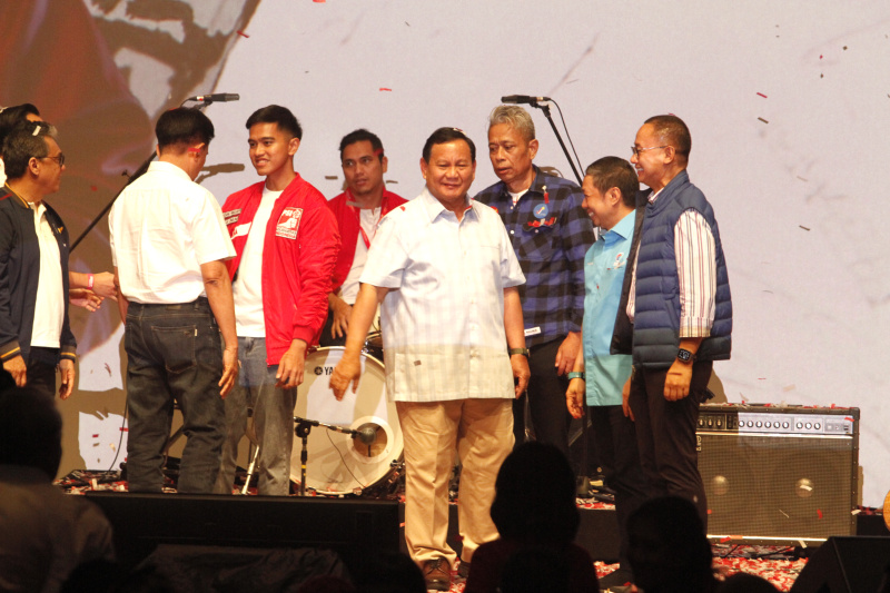 Ketua Umum PSI Kaesang Pangarep Deklarasi dukung pasangan Capres-Cawapres Prabowo-Gibran (Ashar/SinPo.id)