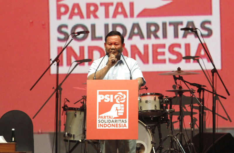 Ketua Umum PSI Kaesang Pangarep Deklarasi dukung pasangan Capres-Cawapres Prabowo-Gibran (Ashar/SinPo.id)