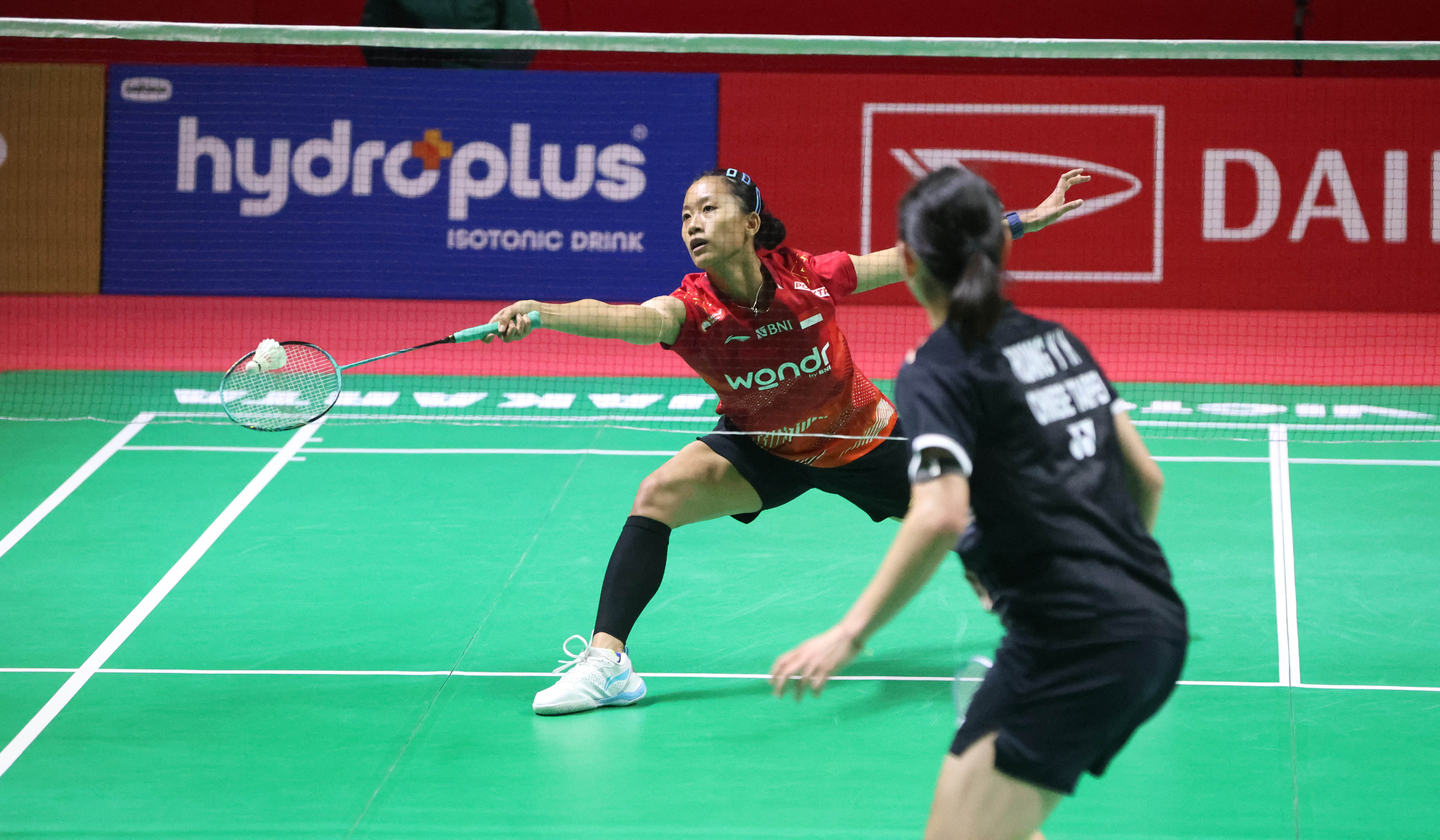Tunggal putri Indonesia, Putri Kusuma Wardani, di ajang Indonesia Masters 2026. (Agus Priatna/SinPo.id)