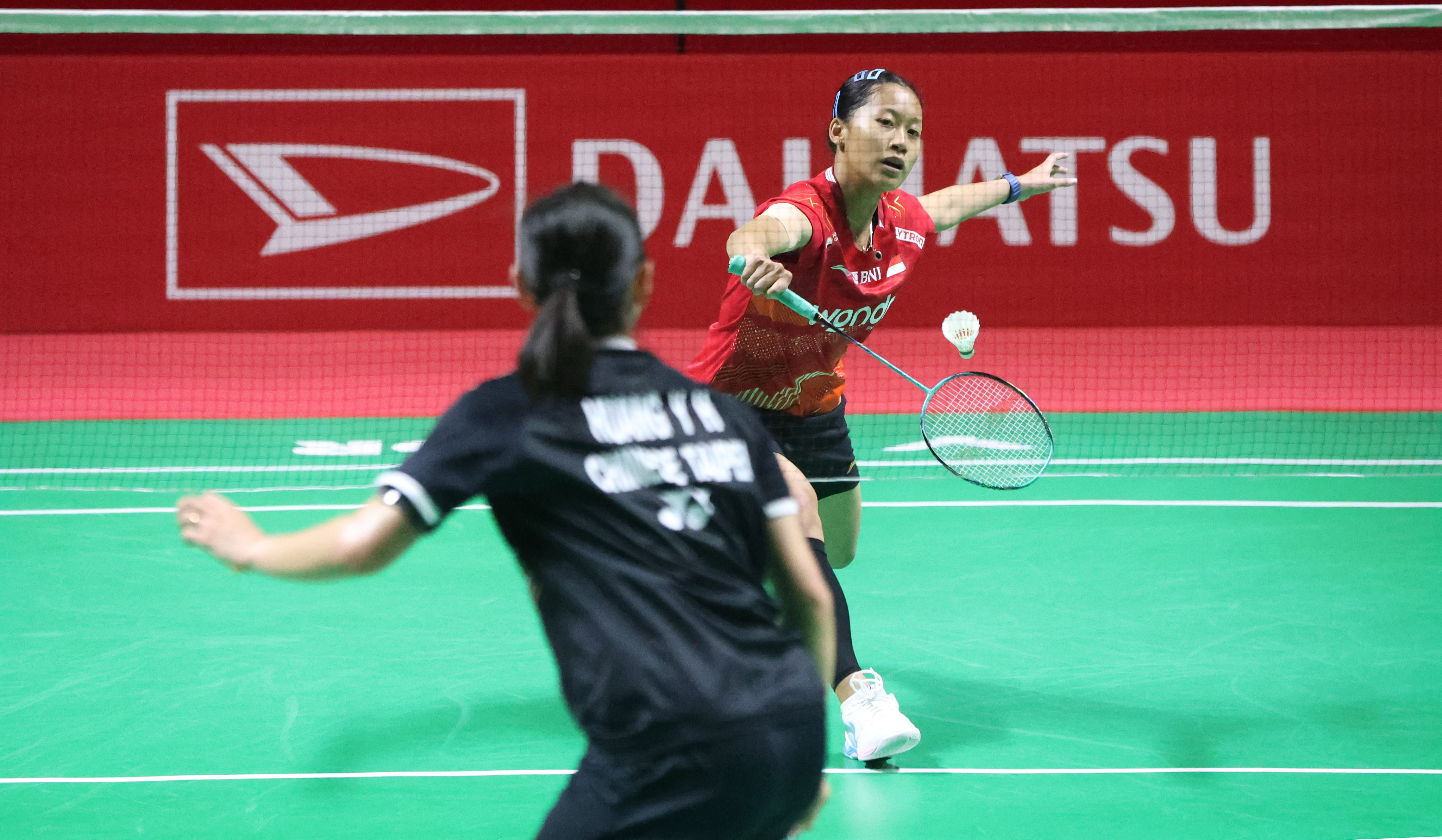 Tunggal putri Indonesia, Putri Kusuma Wardani, di ajang Indonesia Masters 2026. (Agus Priatna/SinPo.id)