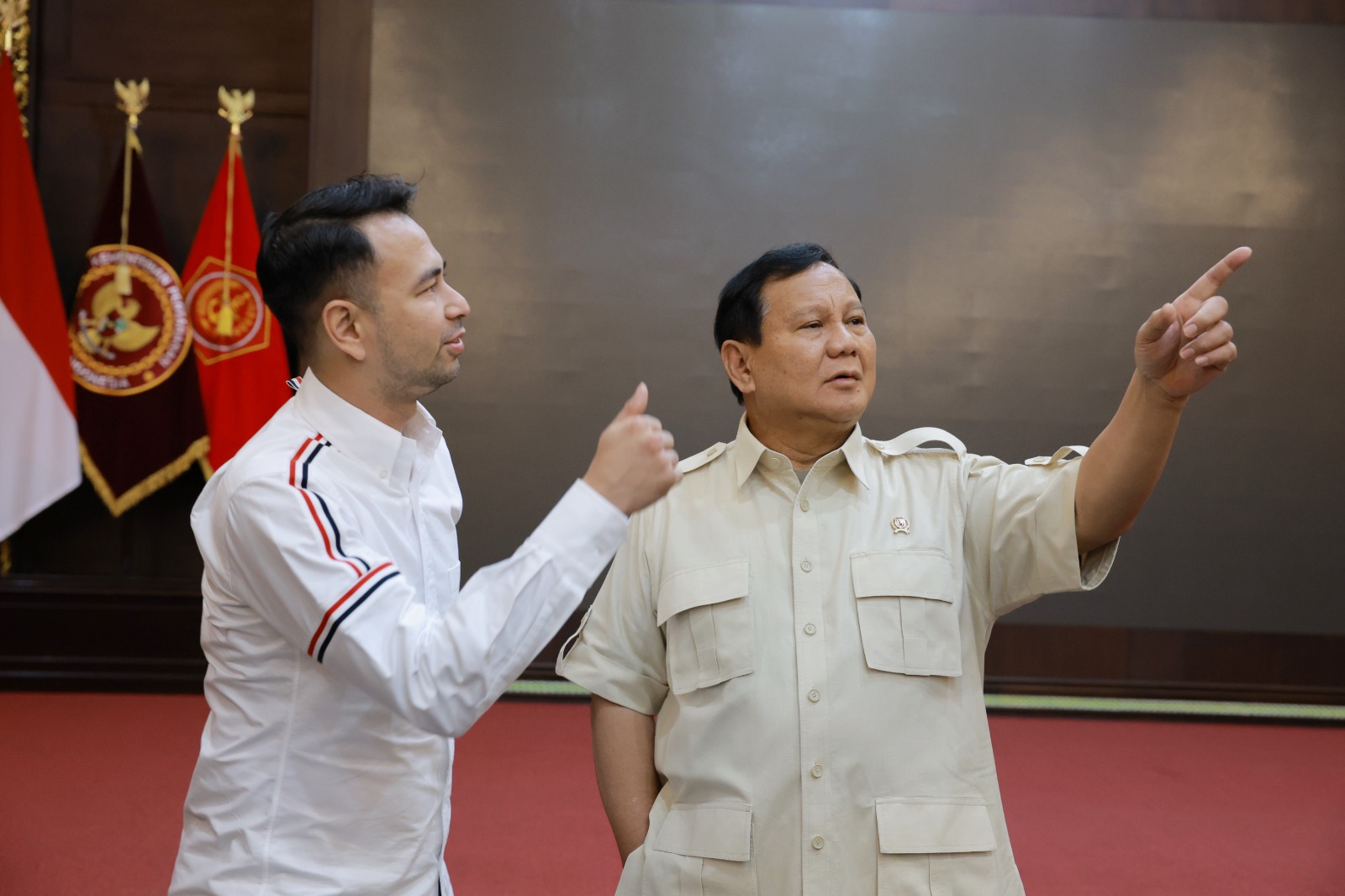 Raffi Ahmad mengunjungi kantor Menhan Prabowo