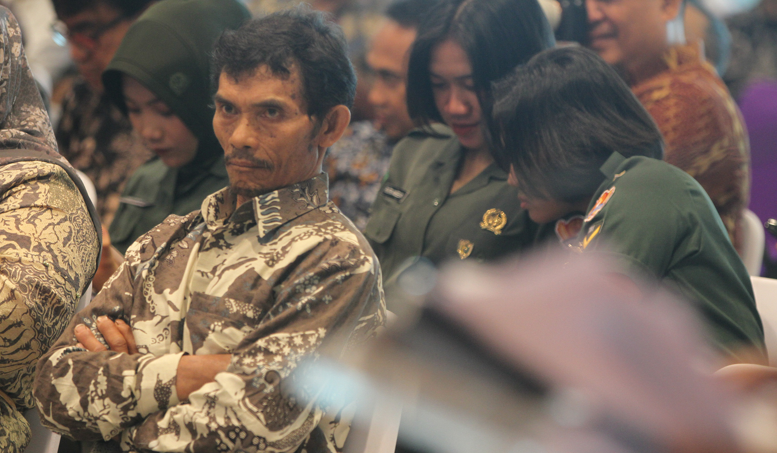 Ketua KWP Ariawan, saat menjalani sidang promosi Doktor di Universitas Prof Dr Moestopo Beragama. (Agus Priatna/SinPo.id)