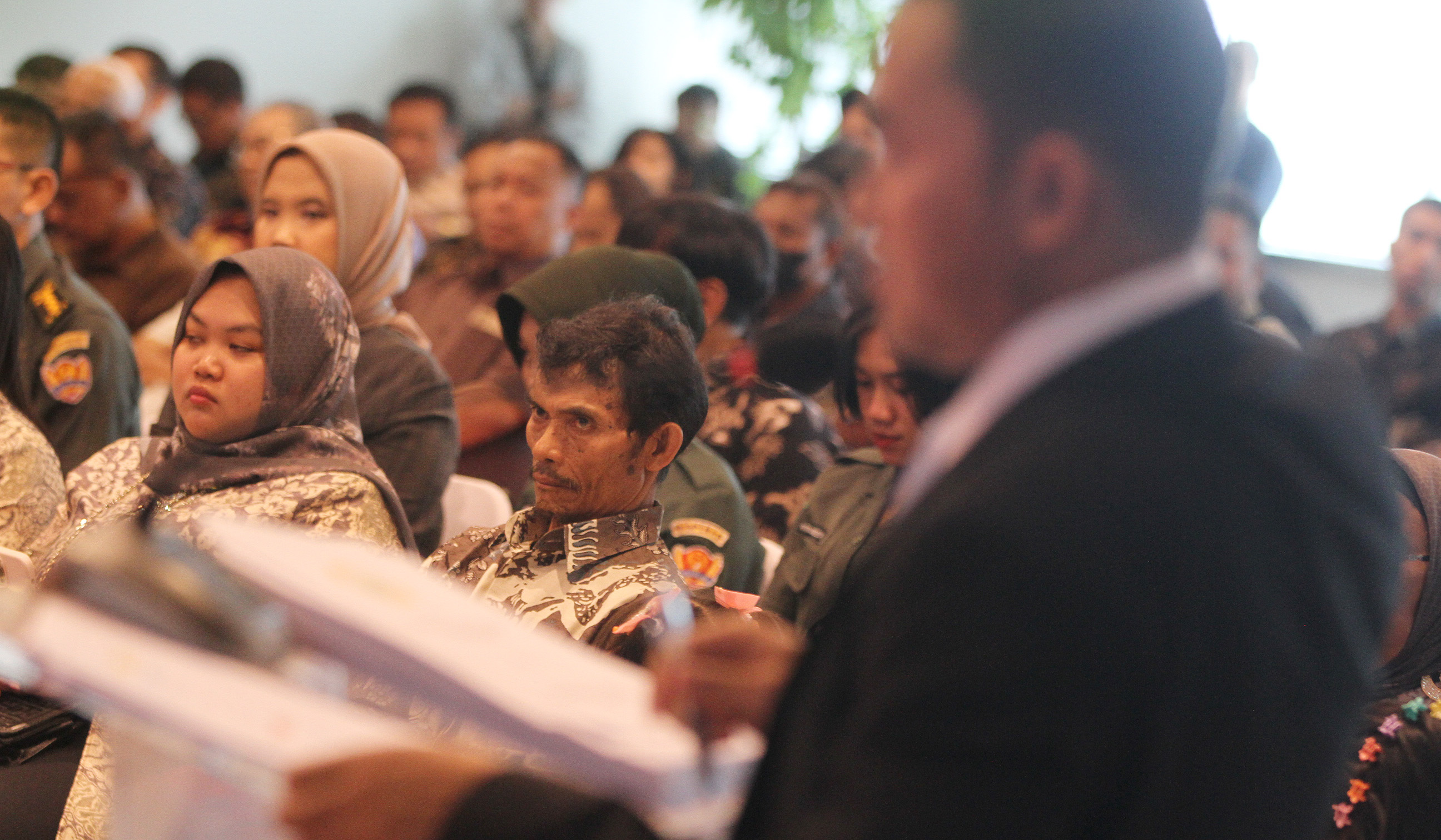 Ketua KWP Ariawan, saat menjalani sidang promosi Doktor di Universitas Prof Dr Moestopo Beragama. (Agus Priatna/SinPo.id)