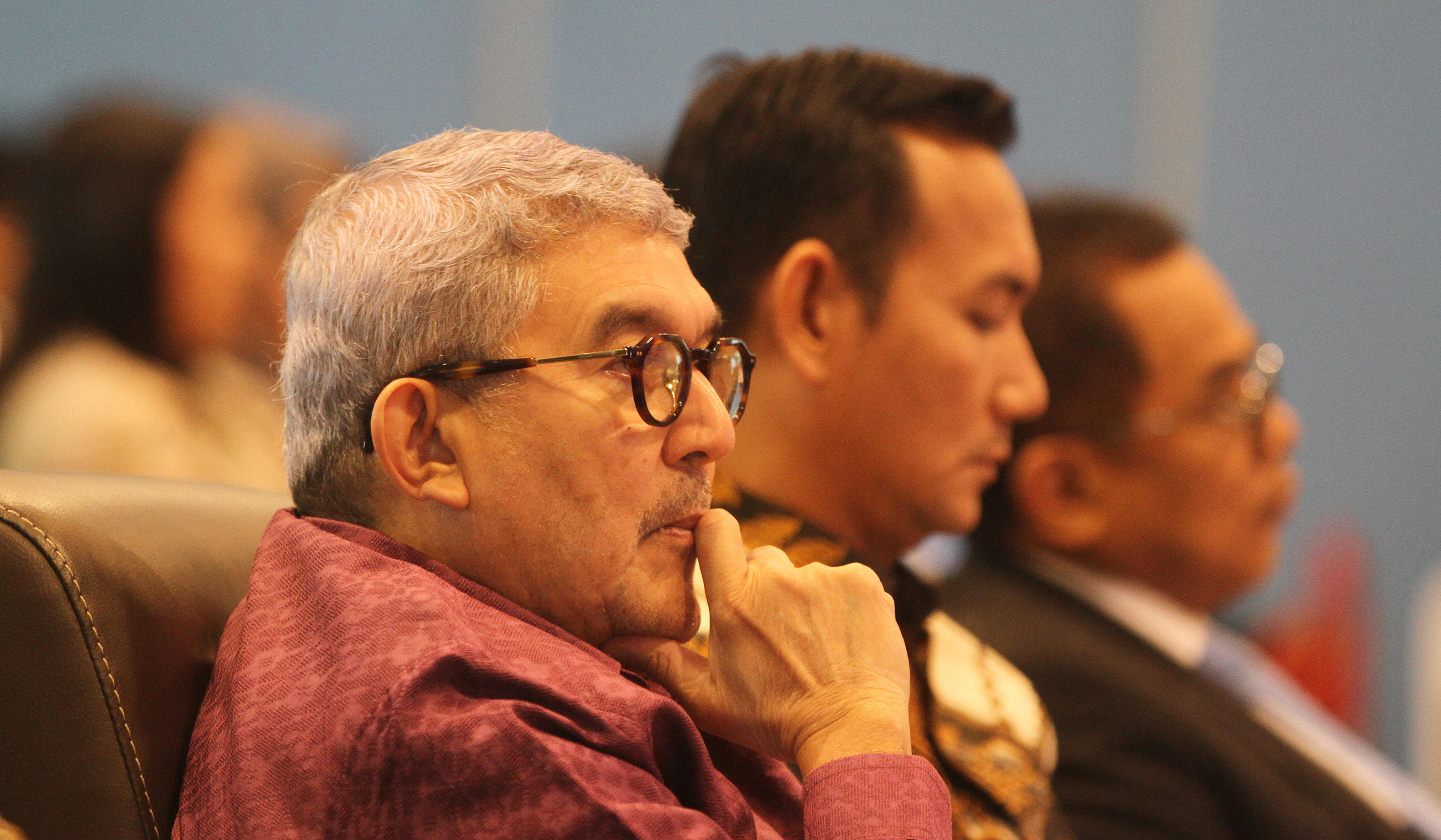 Ketua KWP Ariawan, saat menjalani sidang promosi Doktor di Universitas Prof Dr Moestopo Beragama. (Agus Priatna/SinPo.id)