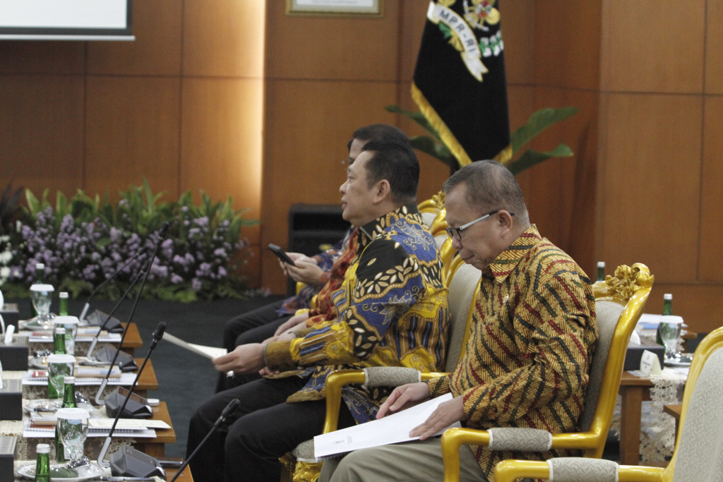 MPR dan DPD gelar rapat gabungan jelang persiapan sidang tahunan MPR, DPR dan DPD jelang HUT ke-78 RI (Ashar/SinPo.id)