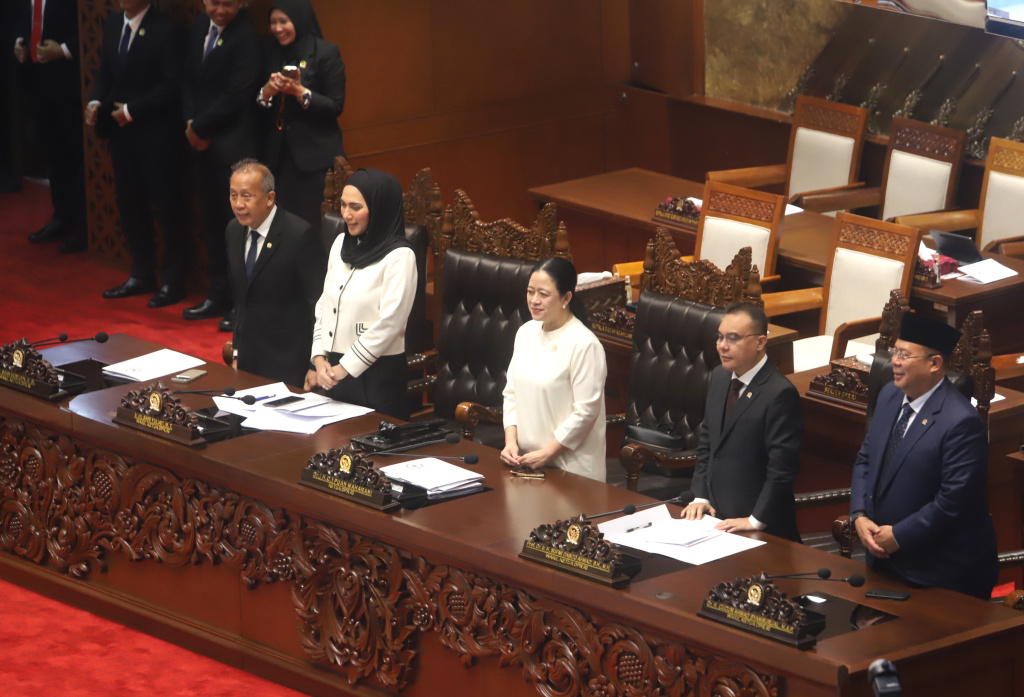 Pidato Ketua DPR Puan Maharani penutupan masa persidangan III (Ashar/SinPo.id)