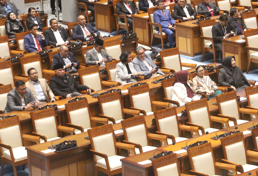 Pidato Ketua DPR Puan Maharani penutupan masa persidangan III (Ashar/SinPo.id)