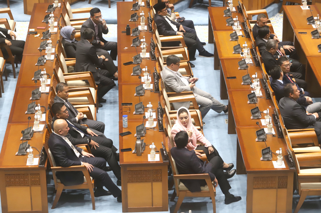 Ketua DPR Puan Maharani menyampaikan pidato Pembukaan Masa Persidangan V (Ashar/SinPo.id)