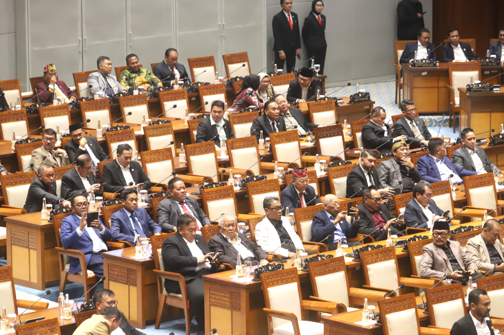 Ketua DPR Puan Maharani menyampaikan pidato Pembukaan Masa Persidangan V (Ashar/SinPo.id)
