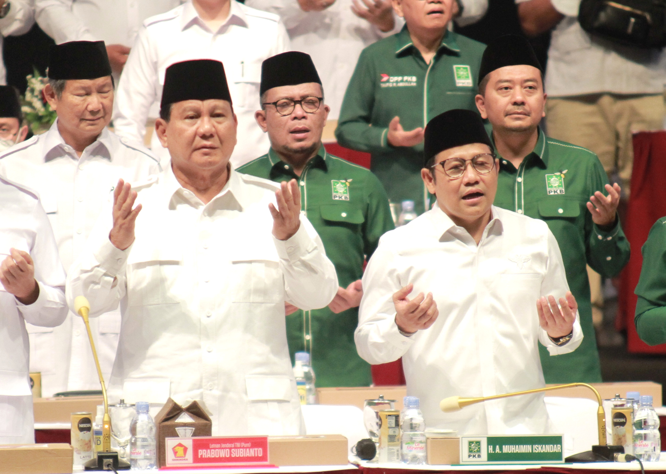 Ketua Umum Gerindra Prabowo Subianto dan Ketua Umum PKB Muhaimin Iskandar Resmi Koalisi (Ashar/SinPo.id)