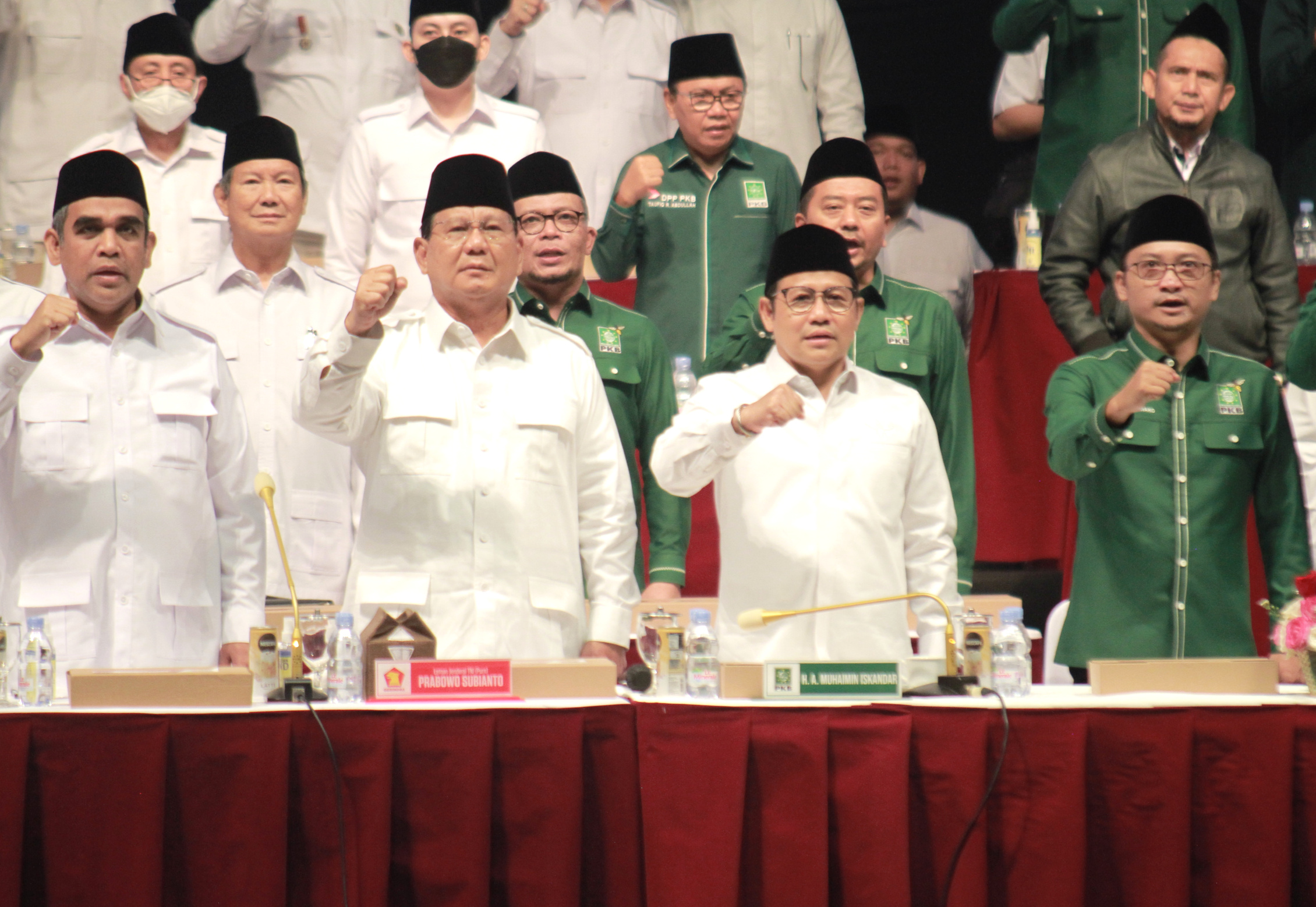 Ketua Umum Gerindra Prabowo Subianto dan Ketua Umum PKB Muhaimin Iskandar Resmi Koalisi (Ashar/SinPo.id)