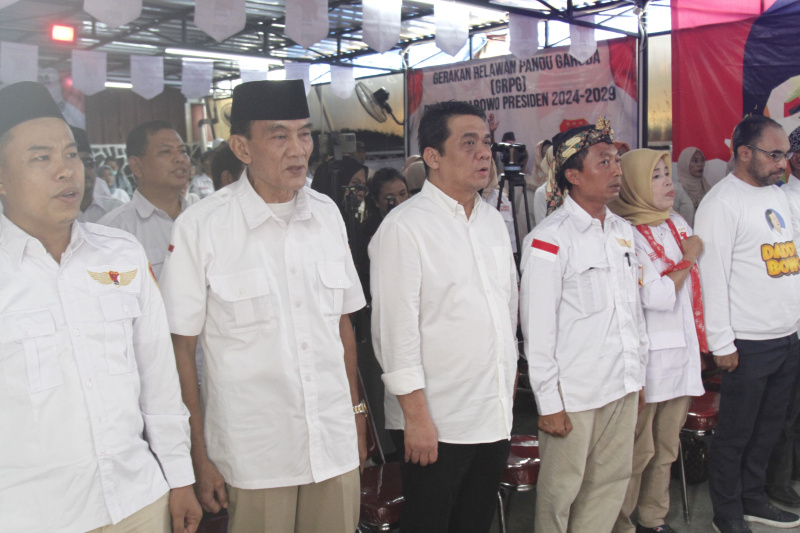 Relawan GRPG deklarasi di rumah besar relawan 08 slipi dukung Prabowo Presiden 2024 (Ashar/SinPo.id)