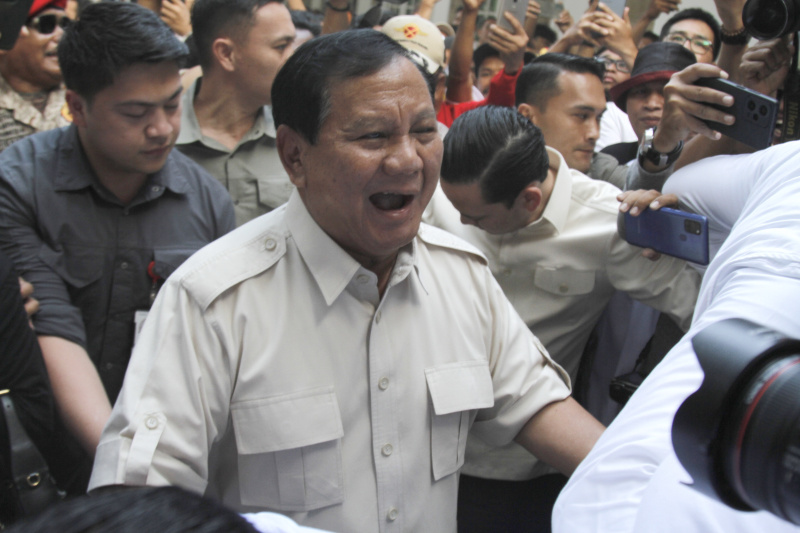 Ketua Umum Partai Gerindra Prabowo hadiri Deklarasi Relawan Jokowi memdukung Prabowo Presiden 2024 dan peresmian Rumah Relawan Prabowo (Ashar/SinPo.id)