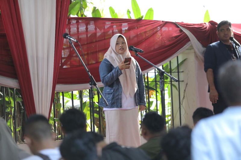 Relawan Pemuda Ngapak Pantura Deklarasi mendukung paslon nomor urut 02 Prabowo-Gibran di Pilpres 2024 (Ashar/SinPo.id)