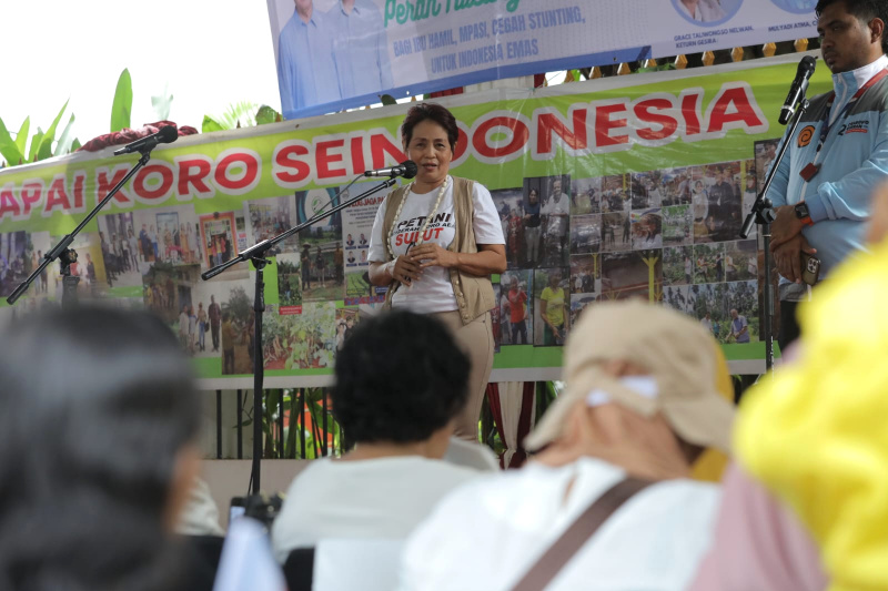 Relawan Petani Kacang Koro Deklarasi mendukung paslon nomor urut 02 Prabowo-Gibran di Pilpres 2024 (Ashar/SinPo.id)