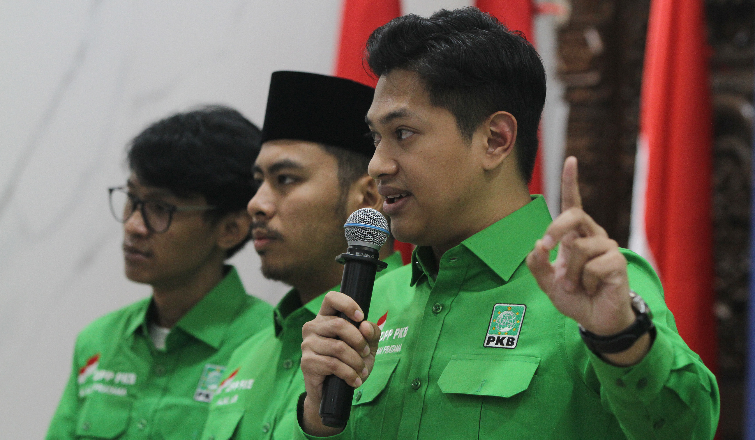 Konferensi pers PKB terkait tuntutan 17+8. (Agus Priatna/SinPo.id)