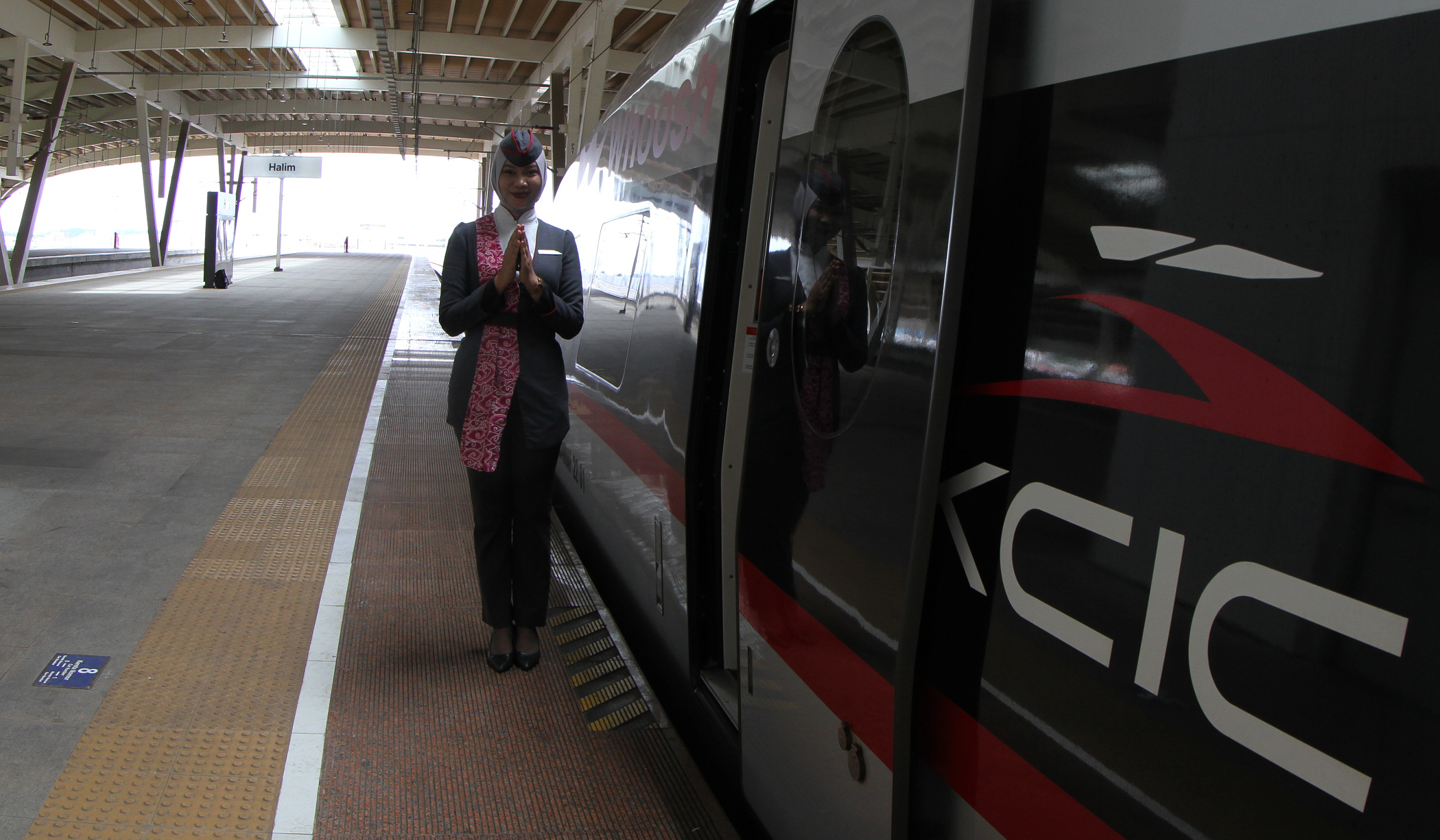 Stasiun Kereta Cepat Halim. (Agus Priatna/SinPo.id)
