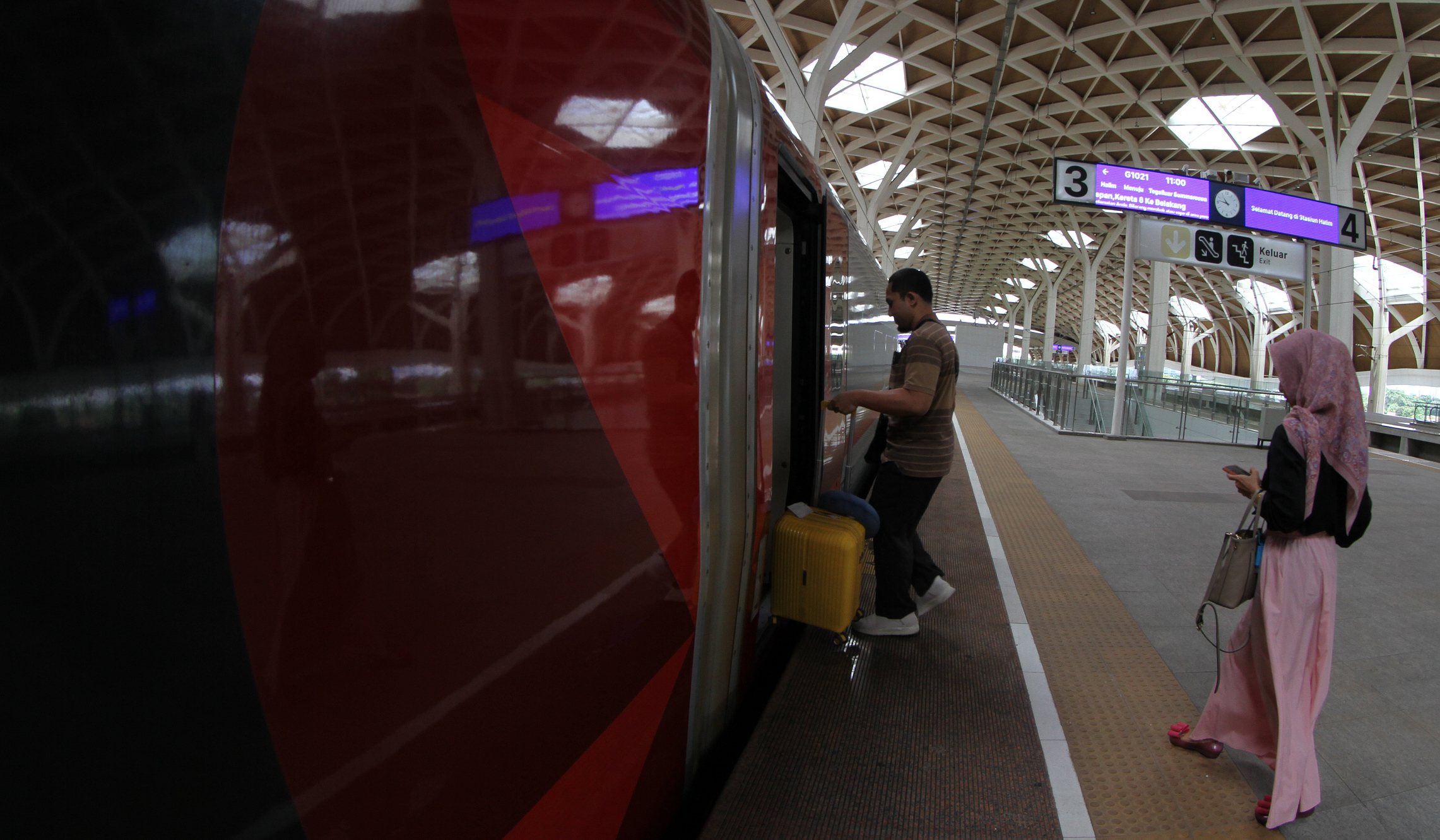 Stasiun Kereta Cepat Halim. (Agus Priatna/SinPo.id)