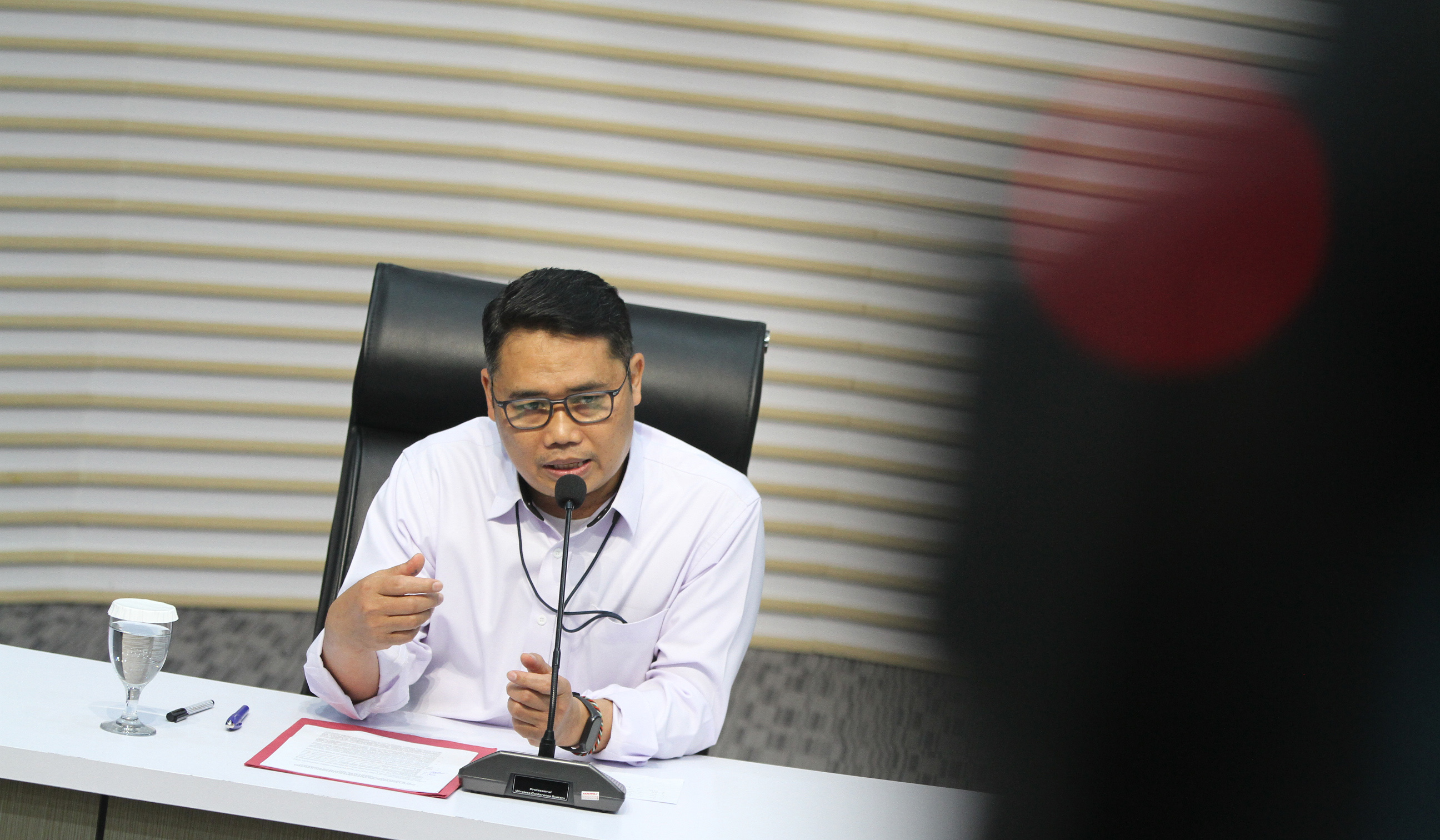 Konferensi pers penetapan tersangka korupsi Bank Jepara Artha. (Agus Priatna/SinPo.id)