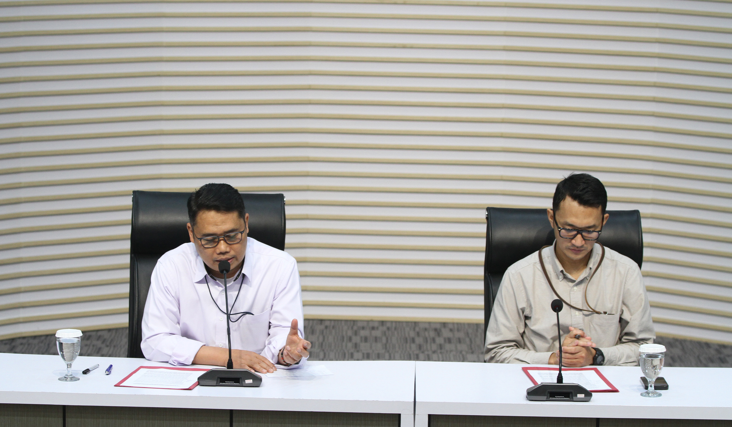 Konferensi pers penetapan tersangka korupsi Bank Jepara Artha. (Agus Priatna/SinPo.id)