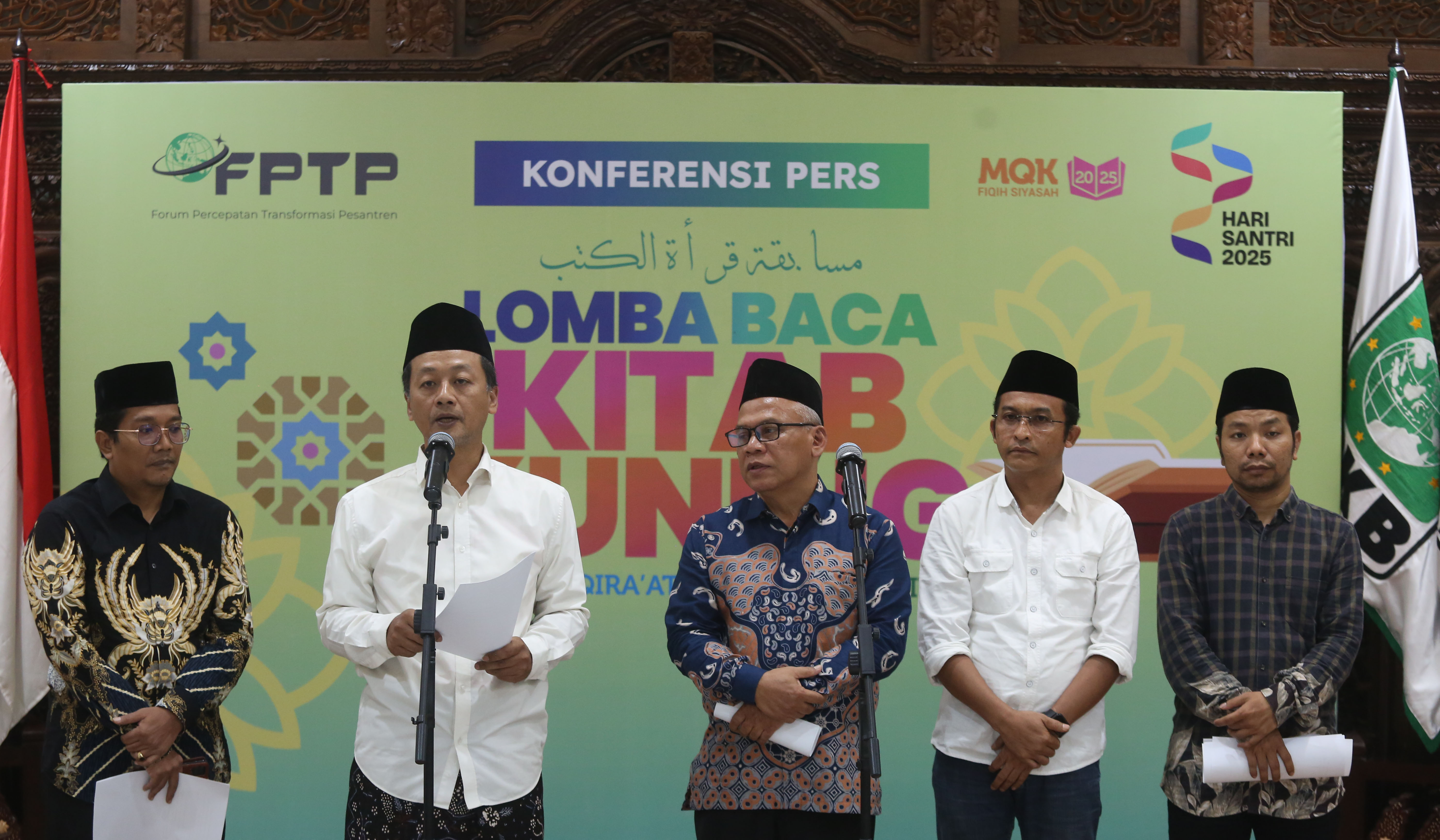 Konferensi pers jelang lomba baca kitab kuning. (Agus Priatna/SinPo.id)