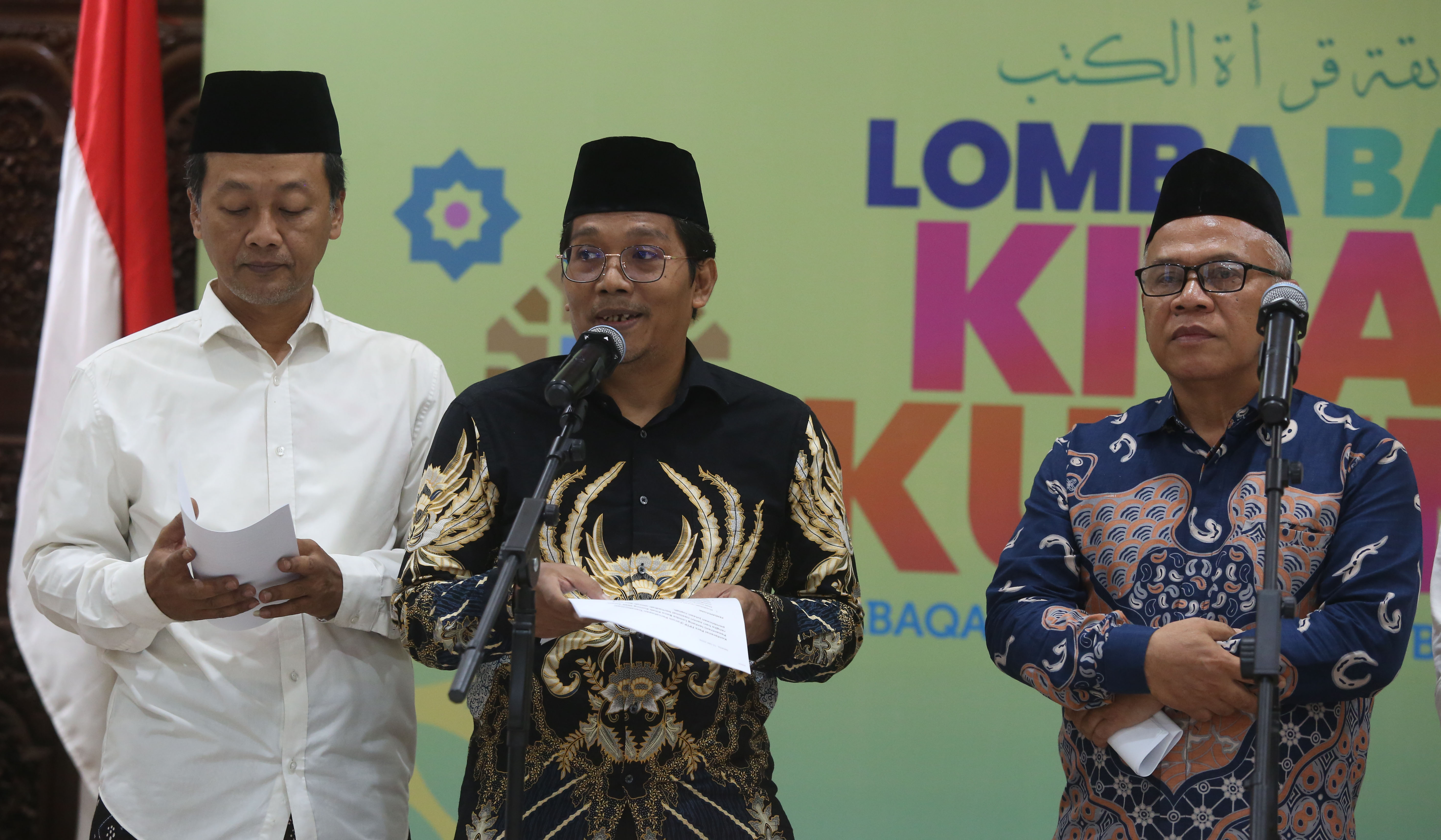 Konferensi pers jelang lomba baca kitab kuning. (Agus Priatna/SinPo.id)