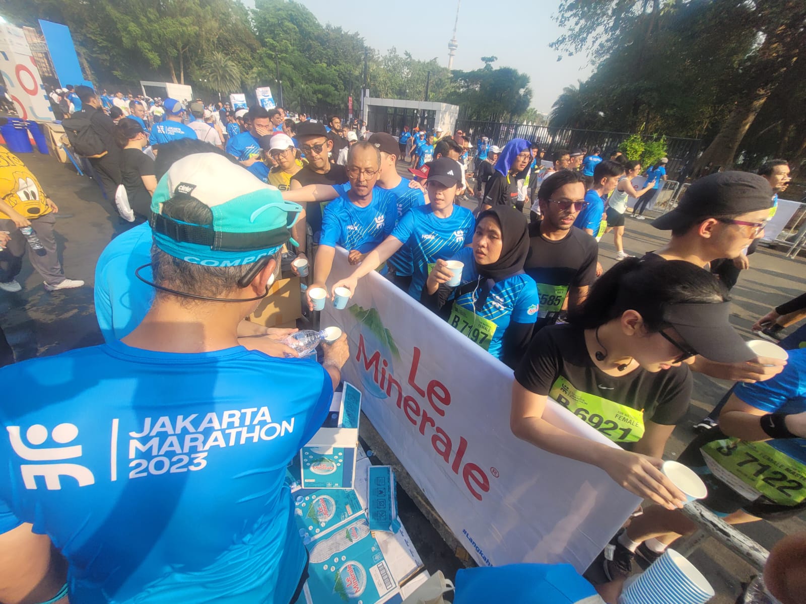 Artis Saykoy finish 5K di Jakarta Marathon (Ashar/SinPo.id