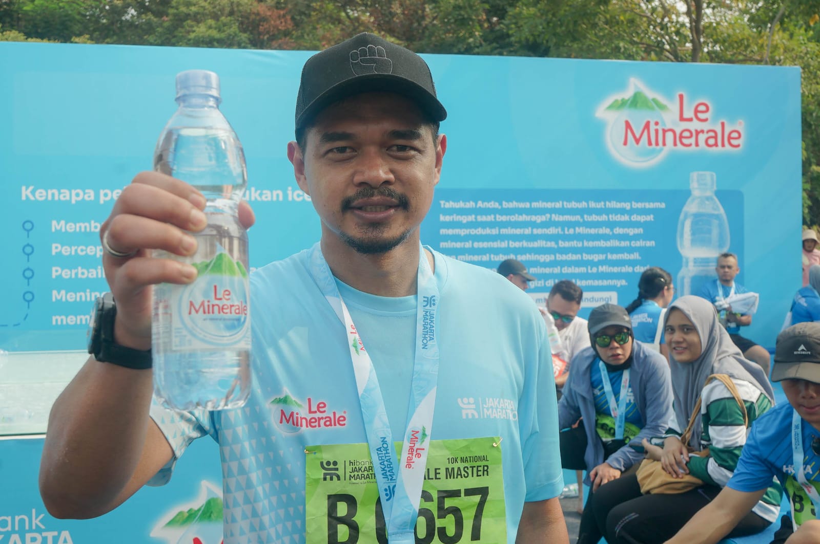 Artis Saykoy finish 5K di Jakarta Marathon (Ashar/SinPo.id