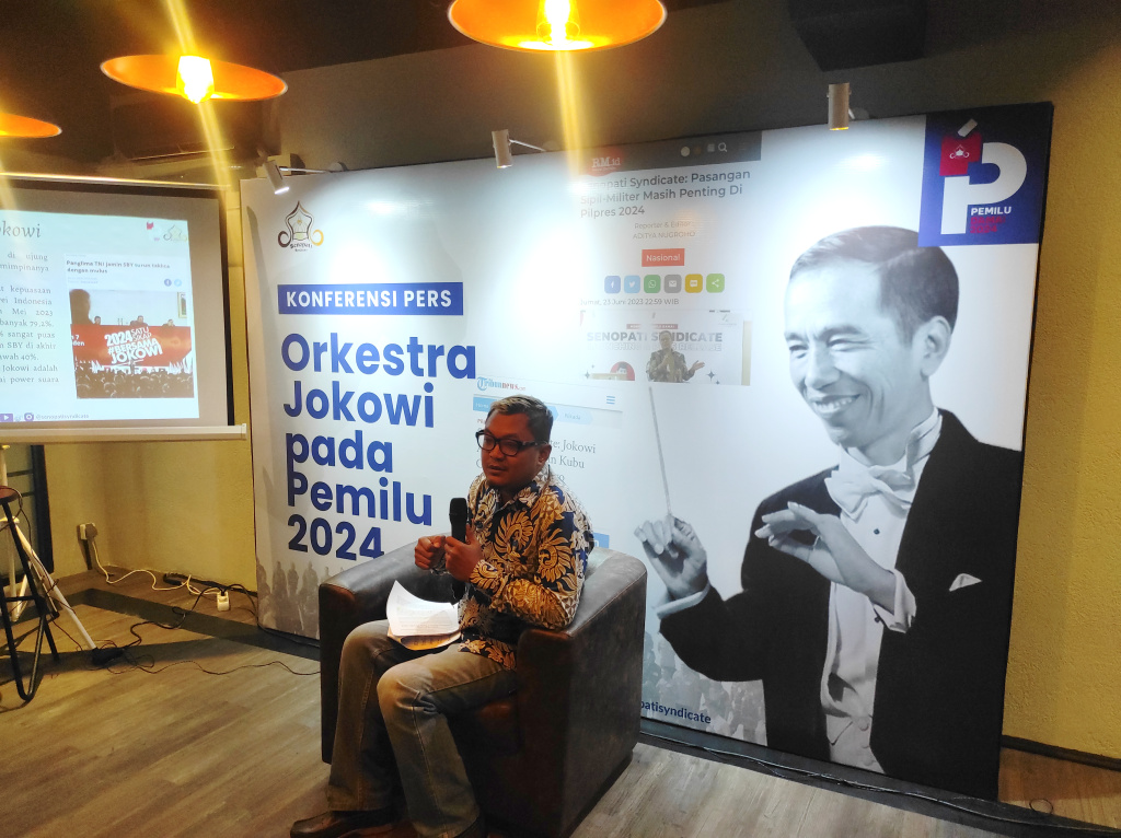 Senopati Syndicate gelar diskusi politik peran Jokowi di Pilpres 2024 (Ashar/SinPo.id)