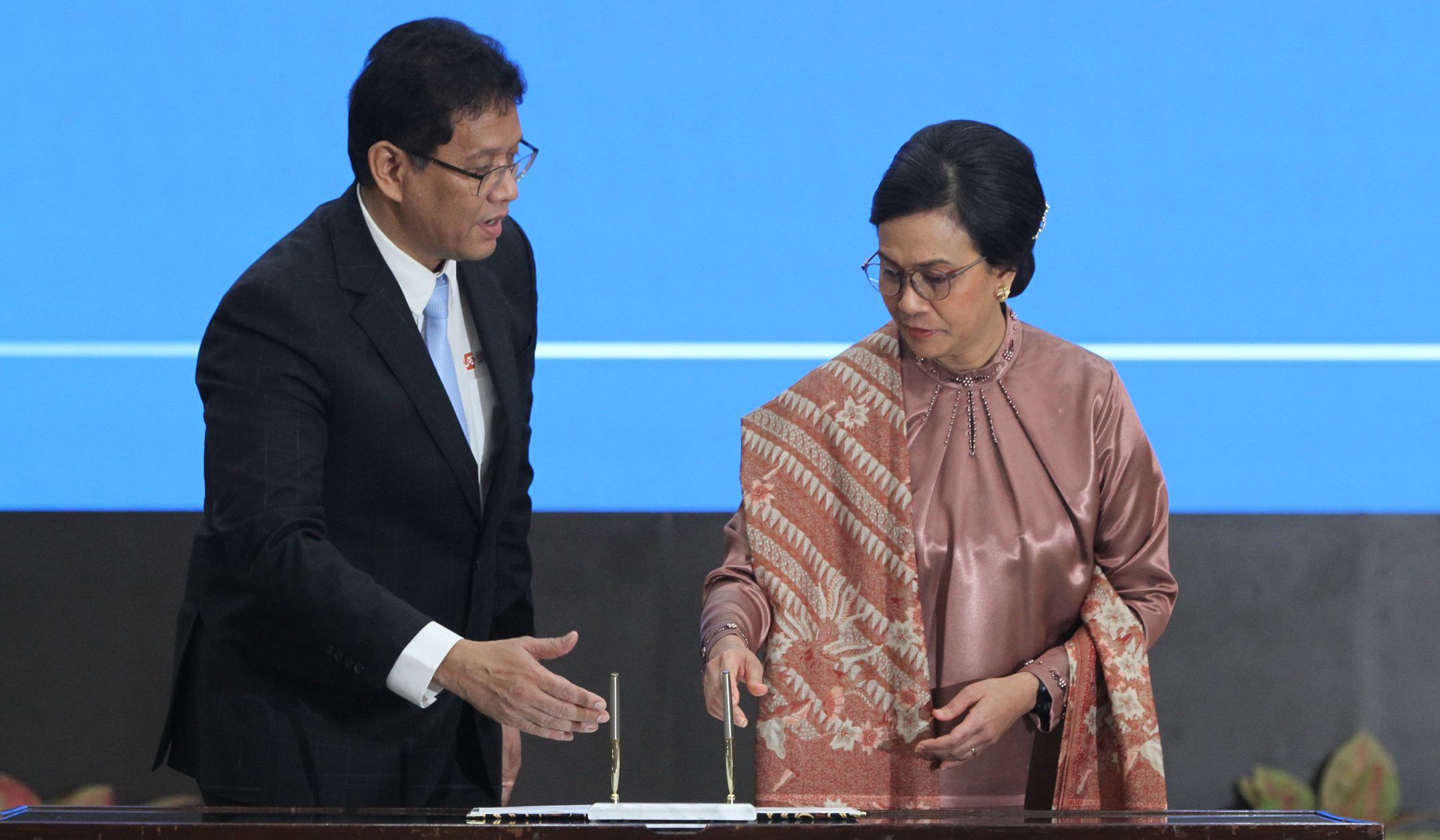 Sertijab Menteri Keuangan. (Agus Priatna/SinPo.id)