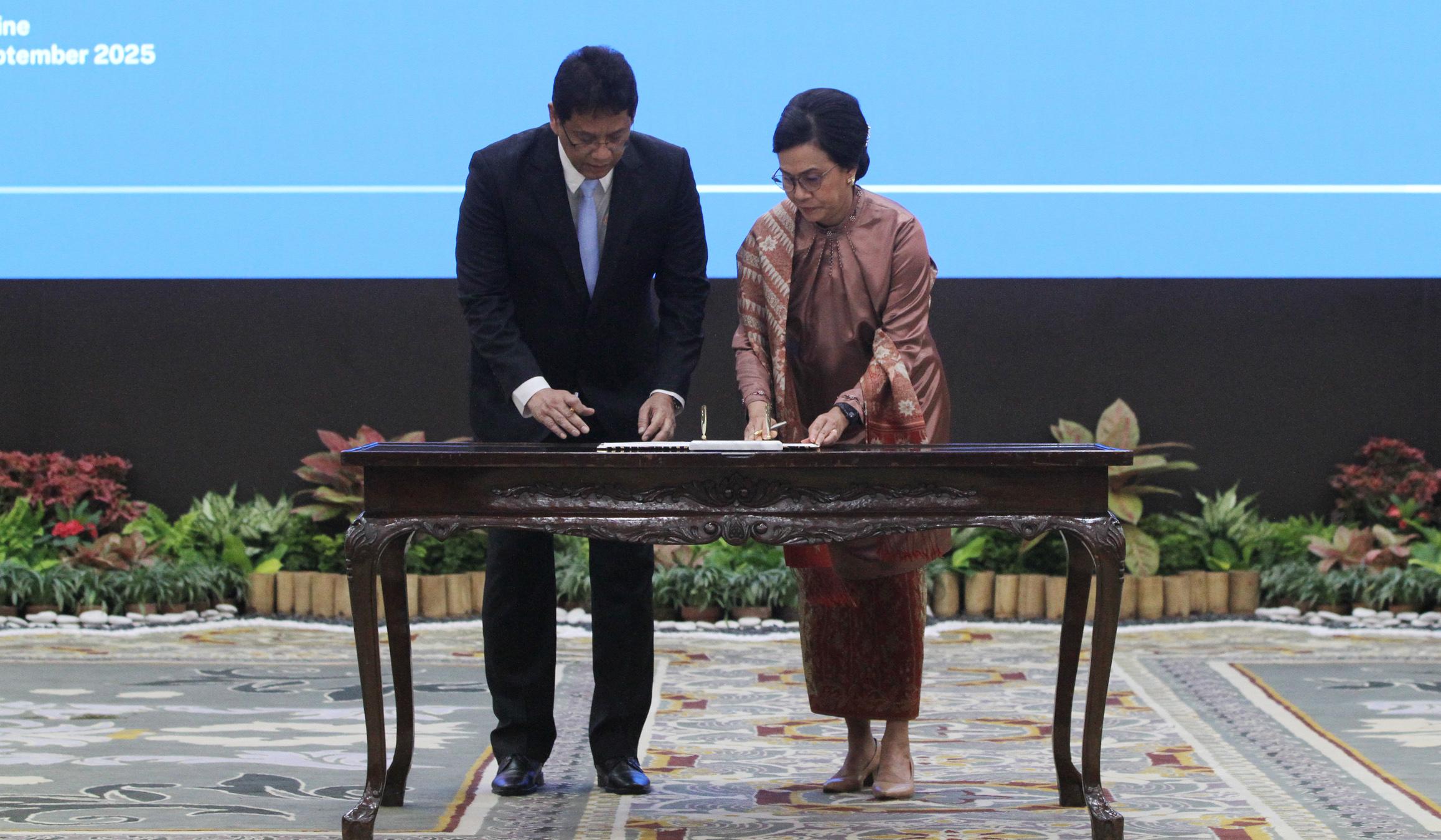 Sertijab Menteri Keuangan. (Agus Priatna/SinPo.id)